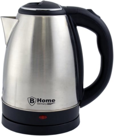 B-Home Waterkoker - 1,8 liter - 1800 Watt - RVS - zwart / zilver - 23 cm