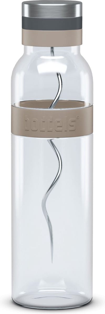 Karaf met Spies en Filter, 1.1 L, Glas, Siliconen, Taupe - Boddels | Sund