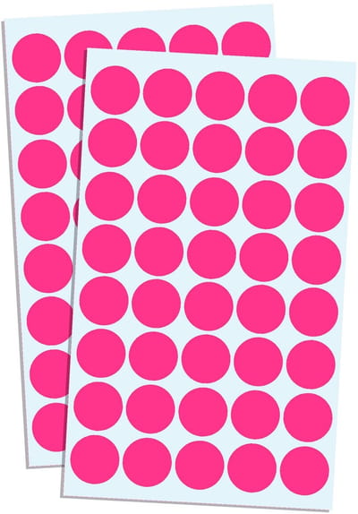 Allecto - Stickers - Kleurige Puntstickers - Perfect voor Organisatie - Roze - Zelfklevende Labels - 2000 Stuks - Geschikt voor Creatief Gebruik