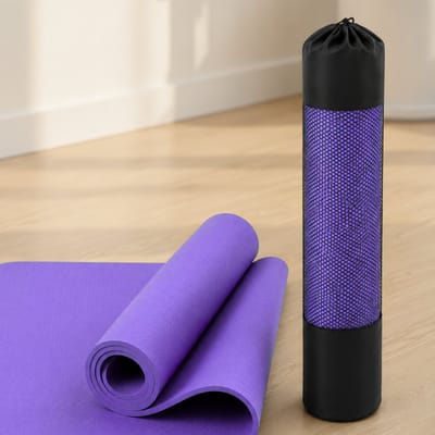 Yogamat 8 mm Antislip TPE – Fitnessmat & Pilates Mat – Paars – 183 x 61 cm