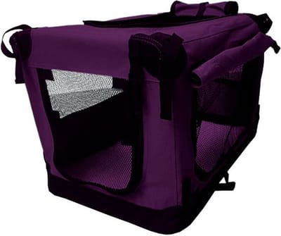 Reisbench Premium Paars S (60 cm) - Nylon Softbench - Opvouwbaar - Lichtgewicht Hondenbench - Autobench Transportbox