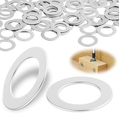 Set van 60 RVS M12 Vlakke Ringmoeren 18 x 0,3mm DIN 988 voor Bouten, Schroeven en Draadstangen