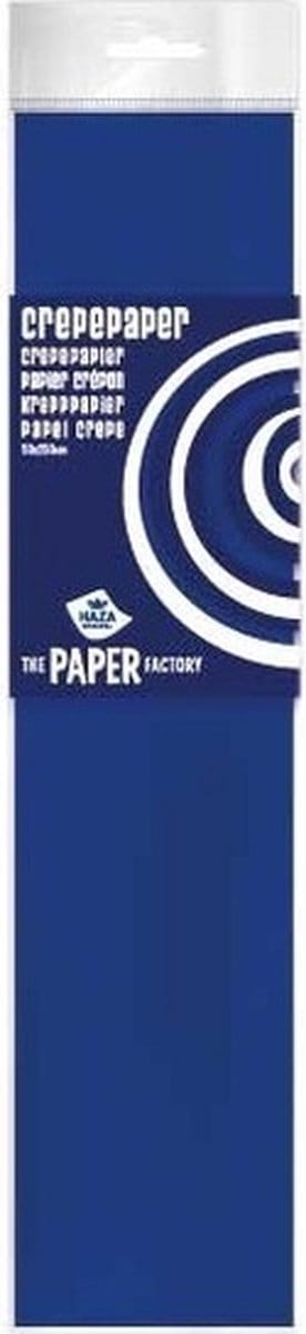 Crepe papier platte vellen - 5x - donkerblauw - 250 x 50 cm - Knutselen met papier - Knutselspullen