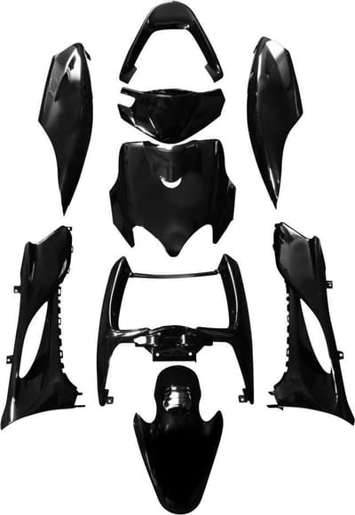 Kit carénage P2R pour Scooter MBK 50 Mach-G Avant 2020 9 pieces noir brillant Neuf
