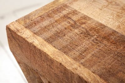 Massieve bijzettafel Z 45cm mangohout Z-vorm met de hand gemaakt - 41002