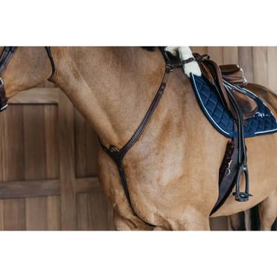 Gevlochten brug jachthalsband voor paard Dy'on