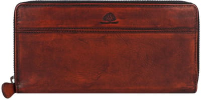 GREENBURRY portemonnee Destressed RV-Long Wallet RFID Rusty Orange terracotta