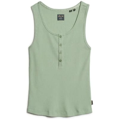 Superdry - Athletic Essentials hemdtopje met knopen - Dames - Vesten