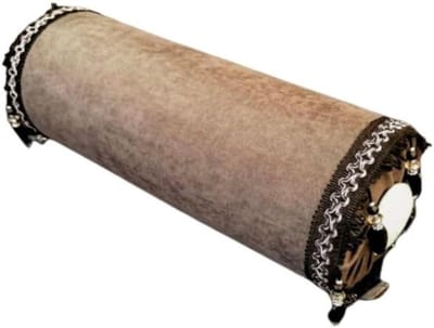 Decoratief Rolkussen - Sierkussen Cilinder - Woonkamer Decoratie - Hoogwaardig Velours - 40 cm Lengte - Taupe