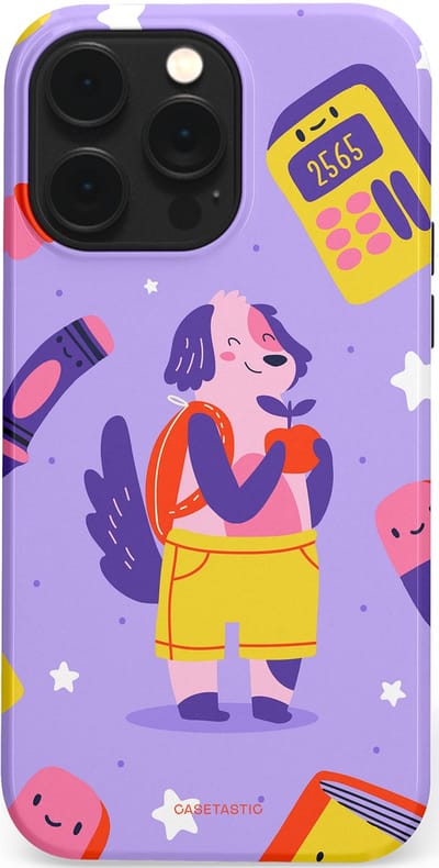 Casetastic hoesje geschikt voor Apple iPhone 14 Pro Max - MagSafe - Dubbellaagse bescherming - Tussen boeken en sterren - Fashion Case - Lavendel Geel