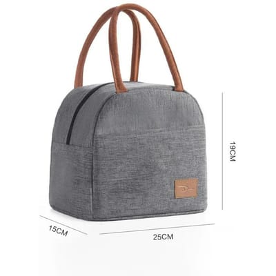 Sac à Bento isolé Portable, sac isotherme thermique pour l'extérieur, étanche, Camping voyage, sacs de pique-nique, sac à déjeuner anti-fuite pour le stockage des aliments gray