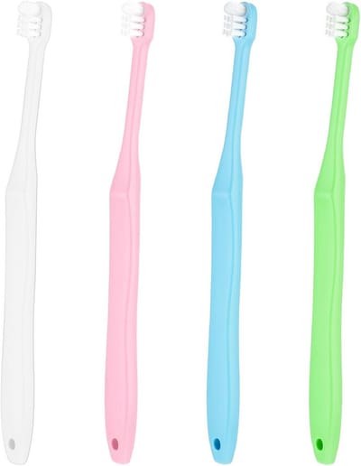 Kleine Tandborstel voor Moeilijk te Bereiken Gebieden - 4 Stuks Zachte Nylon Haren