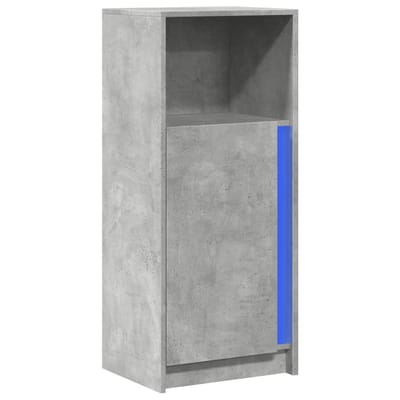 vidaXL - Dressoir - met - LED - 42,5x34x100 - cm - bewerkt - hout - betongrijs