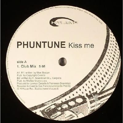 12 inch Plaat PHUNTUNE - Kiss Me HTL0601 Hitland 2006 Italië Dance & Electronica Gebruikt black