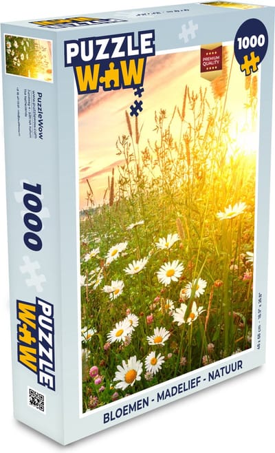 Puzzel Bloemen - Madelief - Natuur - Zon - Horizon - Legpuzzel - Puzzel 1000 stukjes volwassenen
