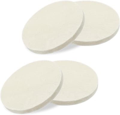 4 Stuks Polijstpads van Wolvilt 4" x 8mm - Dichte Polijstwielen voor Glas, Kunststof en Metaal Polijsten