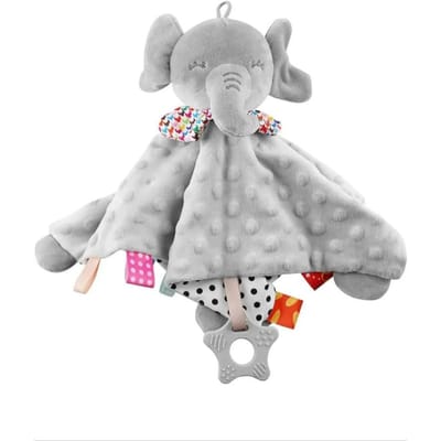 Pasgeboren Baby Pluche Knuffels Schattig Dieren Dekentje Trooster Konijn Olifant Kalmeren Slaapdoek Babycadeau 11cm-30cm lichtgrijze kleur
