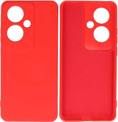 Hoesje Geschikt voor OPPO Reno 11F - Fashion Telefoonhoesje Backcover - Siliconen Hoesje - Rood