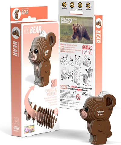 EUGY 3D Puzzel - Beer - Wilde Dieren - Duurzaam - Verzamel Ze Allemaal - 6 Jaar