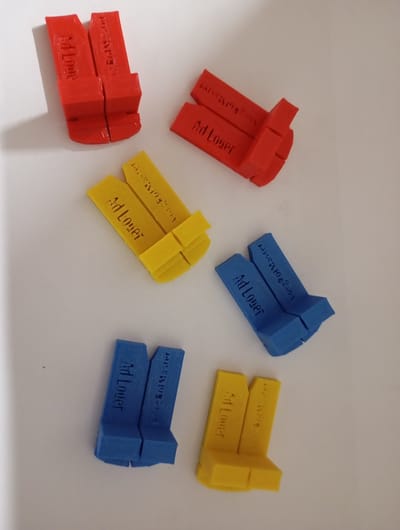 10x Opspanblokje van Voegrolmaster.nl 3xRood, 3xBlauw, 3xGeel 1xWit