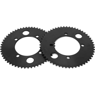 2 stuks 25H 55T 54mm Tands Achtertandwiel Past voor 47cc 49cc Mini Motorfiets ATV Quad Bike Zwart black