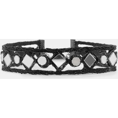 Stradivarius Choker met spiegels  Zwart OS