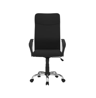 Bureaustoel Ergonomische draaistoel Stoffen zitting met kussen 63 x 63 x (110 - 120) cm Zwart Verstelbare hoogte en kantelhoek Maximale draagkracht 120 kg Comfortabele ondersteuning voor nek, schouders en rug Geschikt voor kantoor en thuiswerk