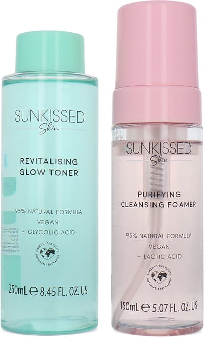 Sunkissed Purifying Cleansing Foamer + Revitalising Glow Toner - 150 ml - 250 ml