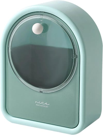 Make-up Organizer - Opbergdoos Wattenstaafjes - Badkamer Organiseren - Waterdicht Deksel - 217 cm - Groen