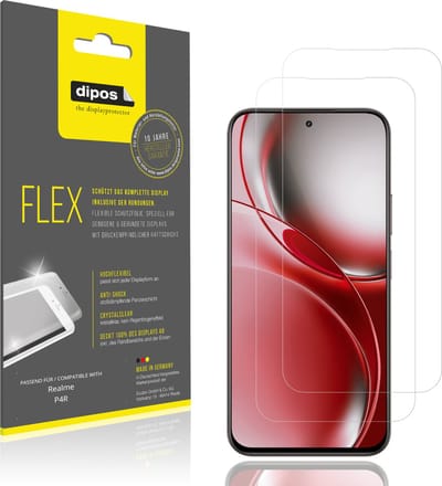 dipos – 2x Beschermfolie geschikt voor Realme P4R | 3D Full Cover Screenprotector | 100% Passend