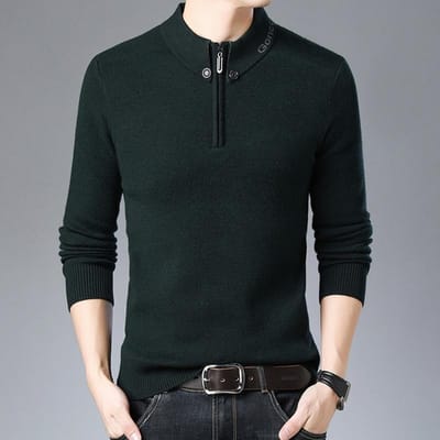 Herfst en Winter Nieuwe Effen Kleur Heren Trui Vest Knopen Revers Trui Heren Eén Stuk 4XL