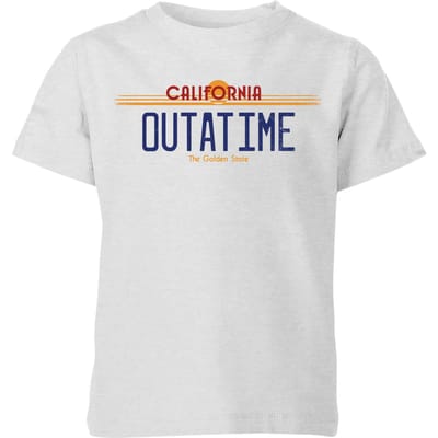 Back To The Future Outatime Plate Kids' T-Shirt - Grey - 98/104 (3-4 jaar)