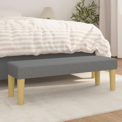 vidaXL - Bankje - 100x30x30 - cm - stof - donkergrijs