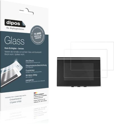 dipos – 2x Pantserfolie geschikt voor CrossControl CCpilot V700 | 9H Screenprotector
