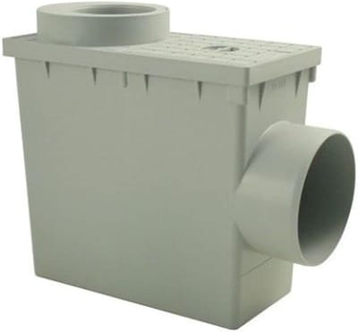 Regengootafvoer - Regenafvoer Regenwater - Dakgoot Verbinding - Met Geurafsluiter - DN 110 - Grijs