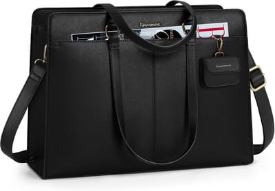 Laptoptas Dames - Schoudertas Laptop - Veilig Vervoer - Ruim Interieur - 43 cm - Zwart