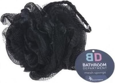 Badspons mesh met koord zwart
