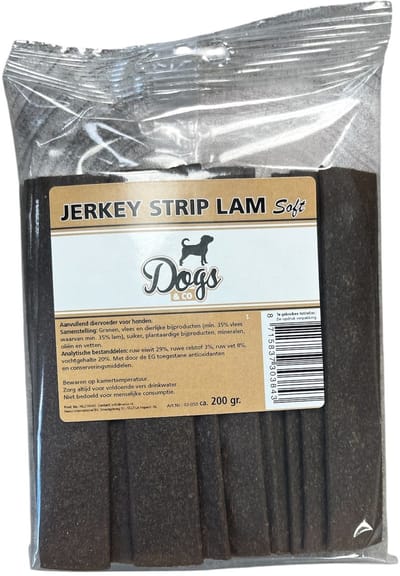 Multipack Dogs&Co® Jerkey strip lam 3x200gram (3xzakjes)