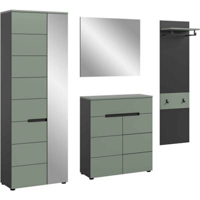 Furnilux Elegante garderobekombinatie in smoke green complete ingangsoplossing met