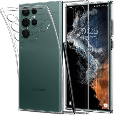 LuxeBass Hoesje geschikt voor Samsung Galaxy S22 Ultra - Siliconen hoesje - TPU - Transparant - telefoonhoes - gsm hoes - telefoonhoesje