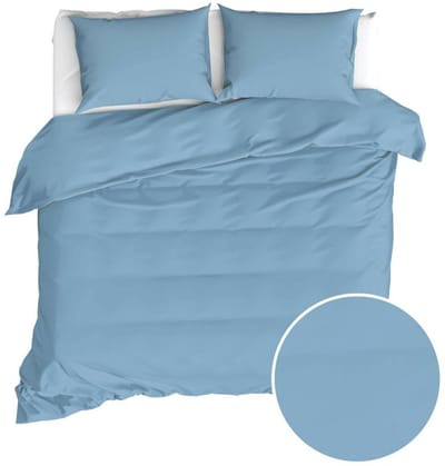Moodit Dekbedovertrek Freya Stone Blue - Hotelmaat - 260 x 240 cm - Katoen Flanel