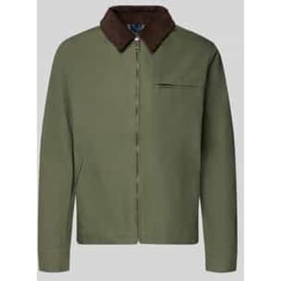 Regular fit jack met platte kraag