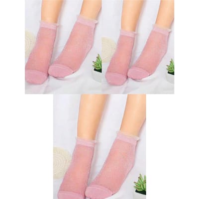 1/2/3 Paires Chaussettes Basses Rose Filet Paillettes pour Femmes | Bordure Volantée en Dentelle | Kawaii Doux Girly | Essentiel Quotidien pour un Usage Quotidien 35-39 white