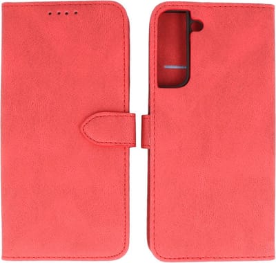 Hoesje Geschikt voor Samsung Galaxy S22 Plus - Portemonnee Book Case - Kaarthouder & Magneetlipje - Kunstleer - Rood