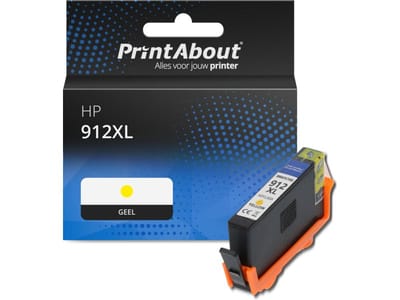 PrintAbout huismerk Inktcartridge 912XL (3YL83AE) Geel Hoge capaciteit Geschikt voor HP