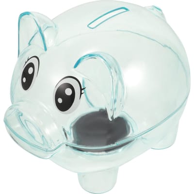 Spaarpot Plastic Transparant Geld Besparen Doos Munten Cartoon Varken Vormig Varkentjes Bank Munt Case voor Kinderen Cadeau(Blauw) white
