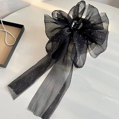 Mode Grote Strik Haarklauw Clip Super Fee Temperament Hoofdtooi Vrouwen Haar Clip Zoete Haaraccessoires