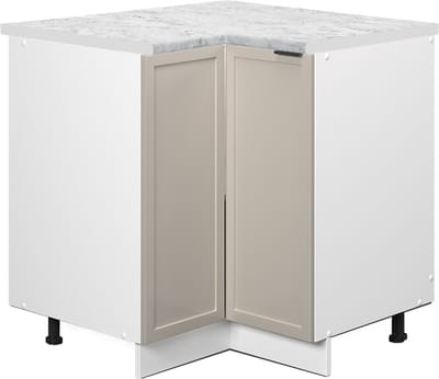 Vicco Fame-Line Hoekkast – 80.5 cm, WB Marmer GrijsBeige