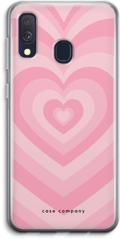 Case Company® - Hoesje geschikt voor Samsung Galaxy A40 hoesje - Hart Roos - Soft Cover Telefoonhoesje - Bescherming aan alle Kanten en Schermrand