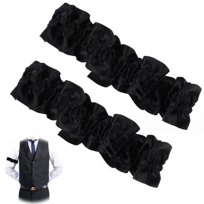Dailygoods- Kousenband Anti-Slip - Arm Kousenbanden - Satijnen Kousenbanden - Verstelbaar - Comfortabel - Geschikt voor Themafeesten - Armband